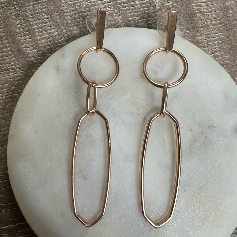 Kendra Scott Rose Gold geo-earring